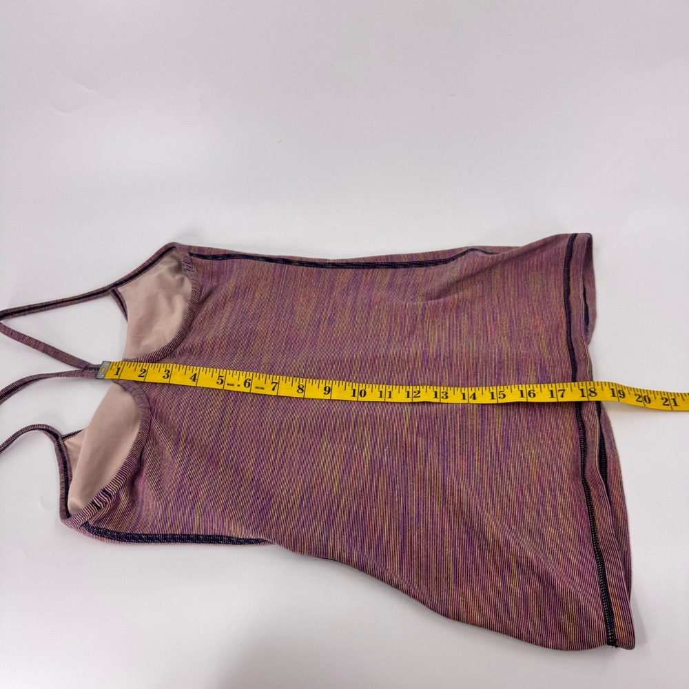 Lululemon Power Y Tank Top Purple Space Dye Racerback Built-in Bra Camisole XS - Picture 7 of 9